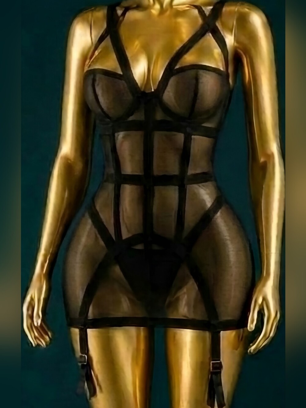 💋GARTER STRAP MESH MINIDRESS!!!